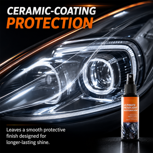 🚗 Professional Headlight Restoration Spray Kit – Clear Up Cloudy Headlights Without Replacing Them