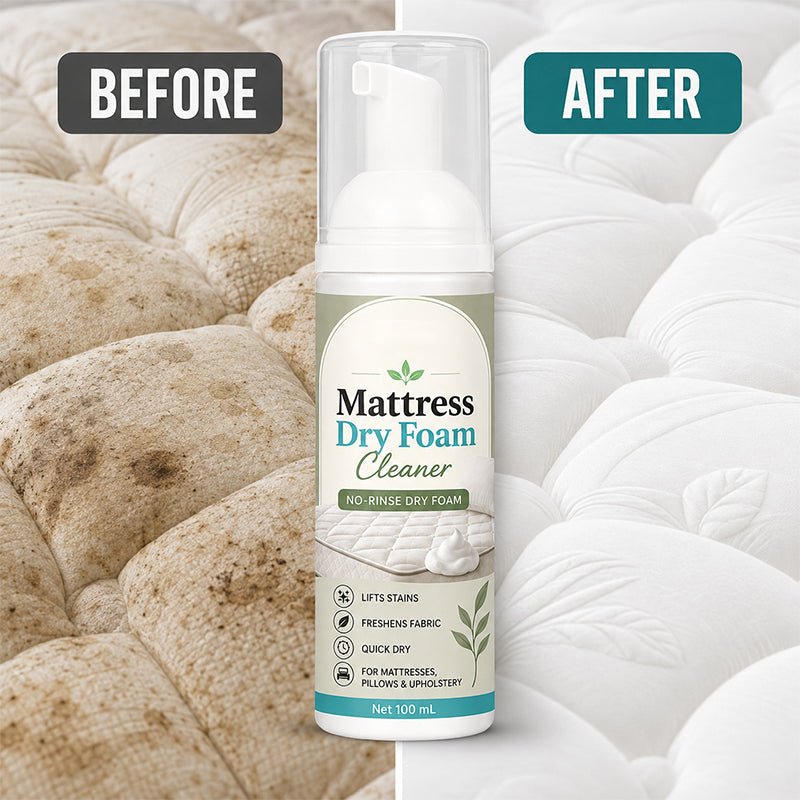 🔥 No-Rinse Mattress & Upholstery Foam Cleaner + FREE Sponge 🛏️🧽