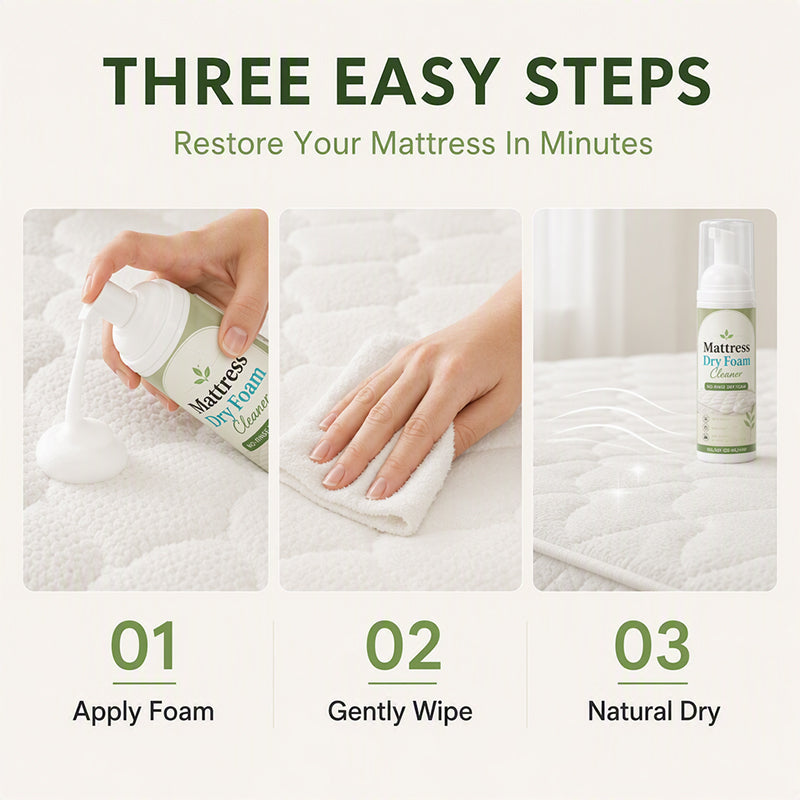 🔥 No-Rinse Mattress & Upholstery Foam Cleaner + FREE Sponge 🛏️🧽