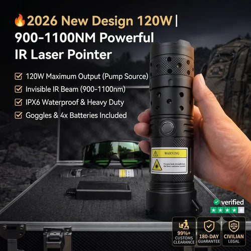 2026 New Design 120W 900-1100NM Powerful IR Laser Pointer