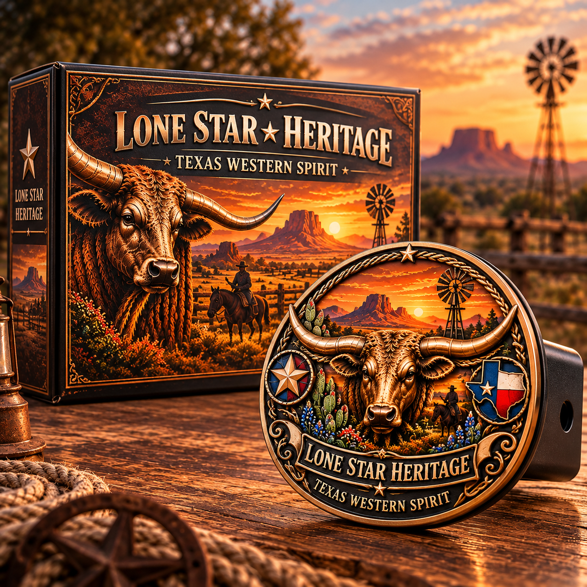 🐂 Texas Longhorn Western Metal License Plate Frame – Vintage Cowboy & Lone Star Ranch Gift 🤠