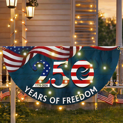 250th Anniversary 1776 2026 Patriotic We The People Solar Led Fan Flag