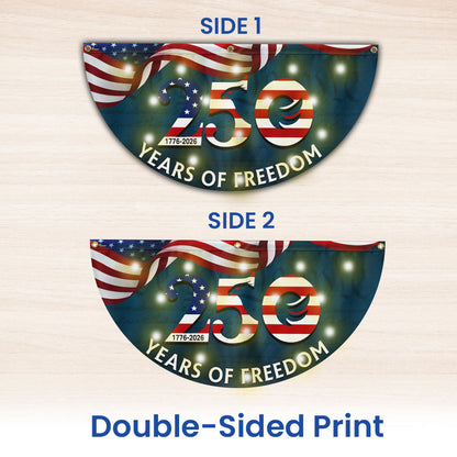 250th Anniversary 1776 2026 Patriotic We The People Solar Led Fan Flag