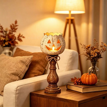 🎃 Halloween Pumpkin Candle Holder – Cozy Spooky Glow for Fall Nights