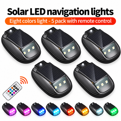 🚙🔆⚡ Solar RGB Car Roof Strobe Lights – 5-Pack Wireless No-Drill Cab Light Set