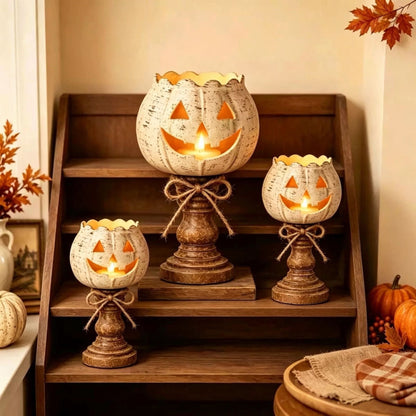 🎃 Halloween Pumpkin Candle Holder – Cozy Spooky Glow for Fall Nights
