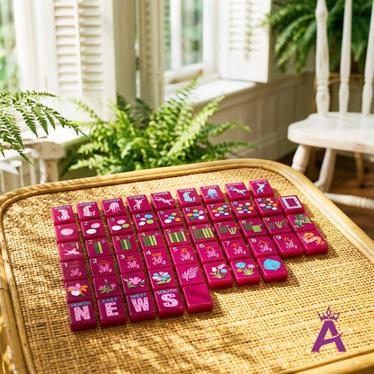 Orchid Leopard Mahjong Set — 160 Tiles
