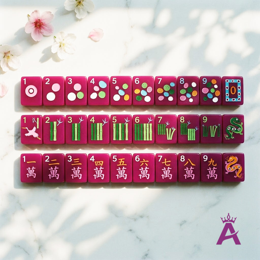 Orchid Leopard Mahjong Set — 160 Tiles