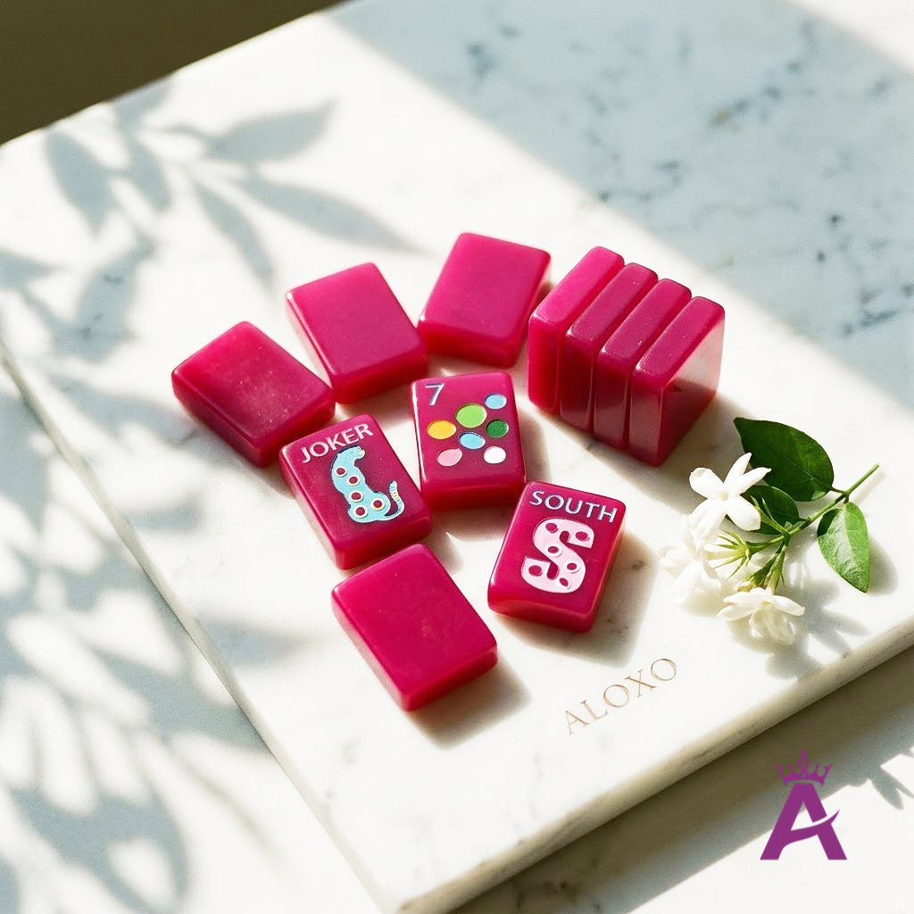 Orchid Leopard Mahjong Set — 160 Tiles