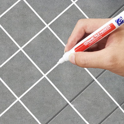 TileMarker 1+2 FREE - Anti-Mold Ceramic Tile Joint Pen Marker with Grout Hook Knife