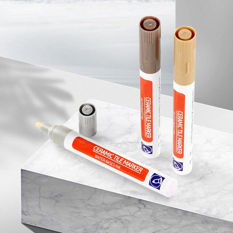 TileMarker 1+2 FREE - Anti-Mold Ceramic Tile Joint Pen Marker with Grout Hook Knife