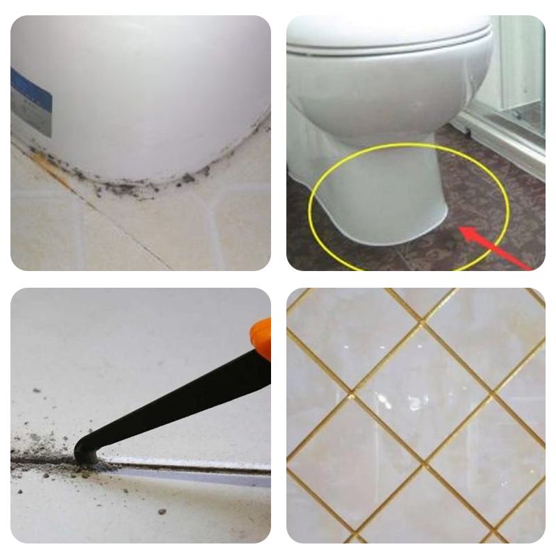TileMarker 1+2 FREE - Anti-Mold Ceramic Tile Joint Pen Marker with Grout Hook Knife