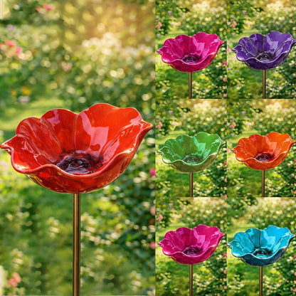 💖🎁Handmade Metal Flower Garden Stake🐦