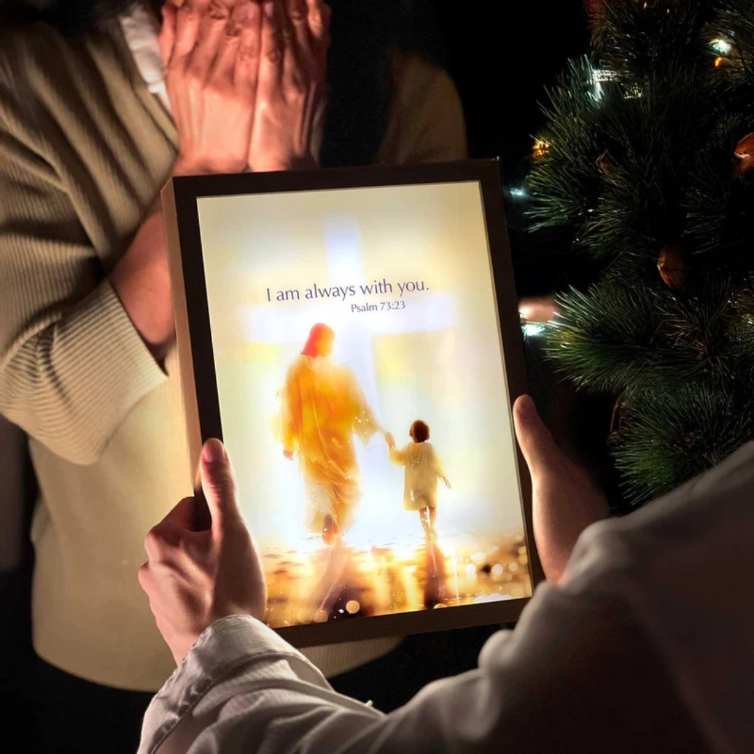 Handcrafted The Jesus Lamp 'I Am Always With You'