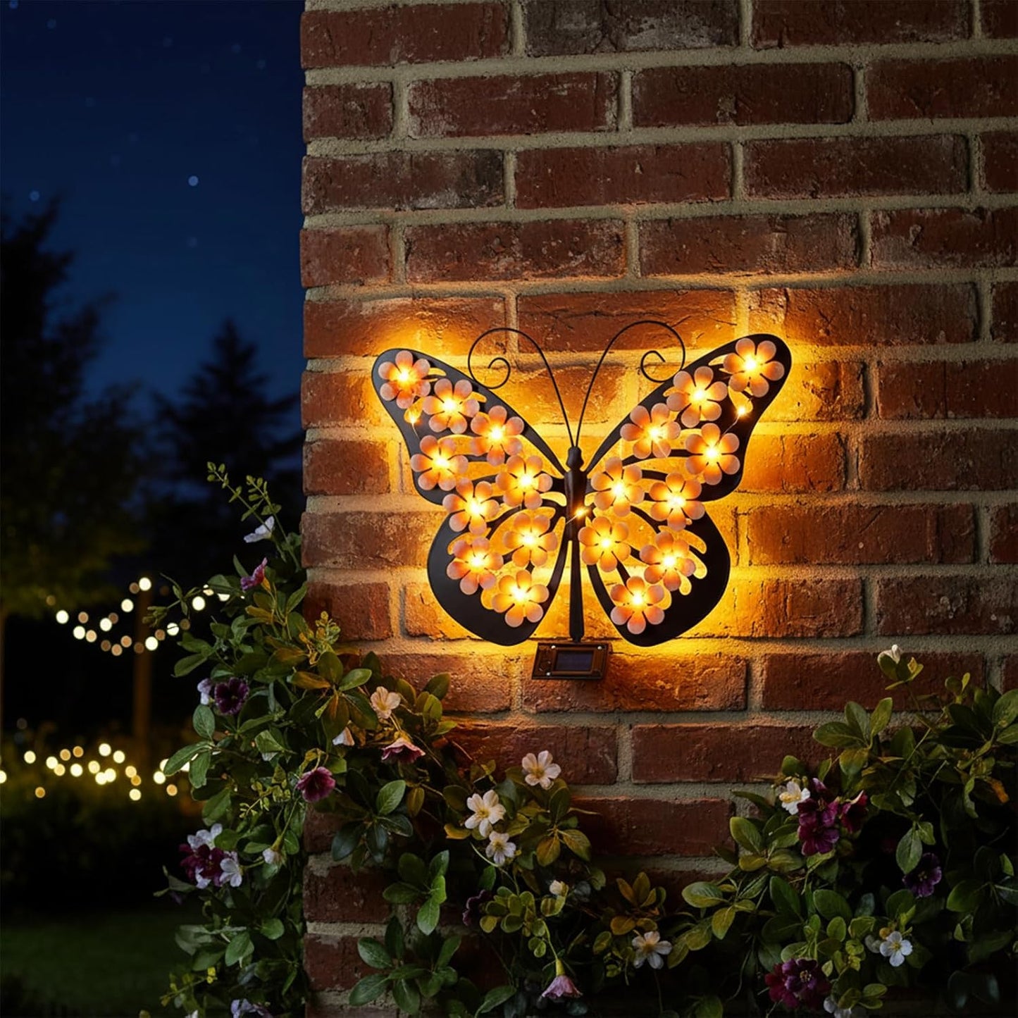 Solar Lights Outdoor Metal Butterfly Wall Decor🦋