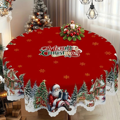 🎄 Christmas Tablecloth – Festive Santa Prints for a Warm & Welcoming Holiday Table