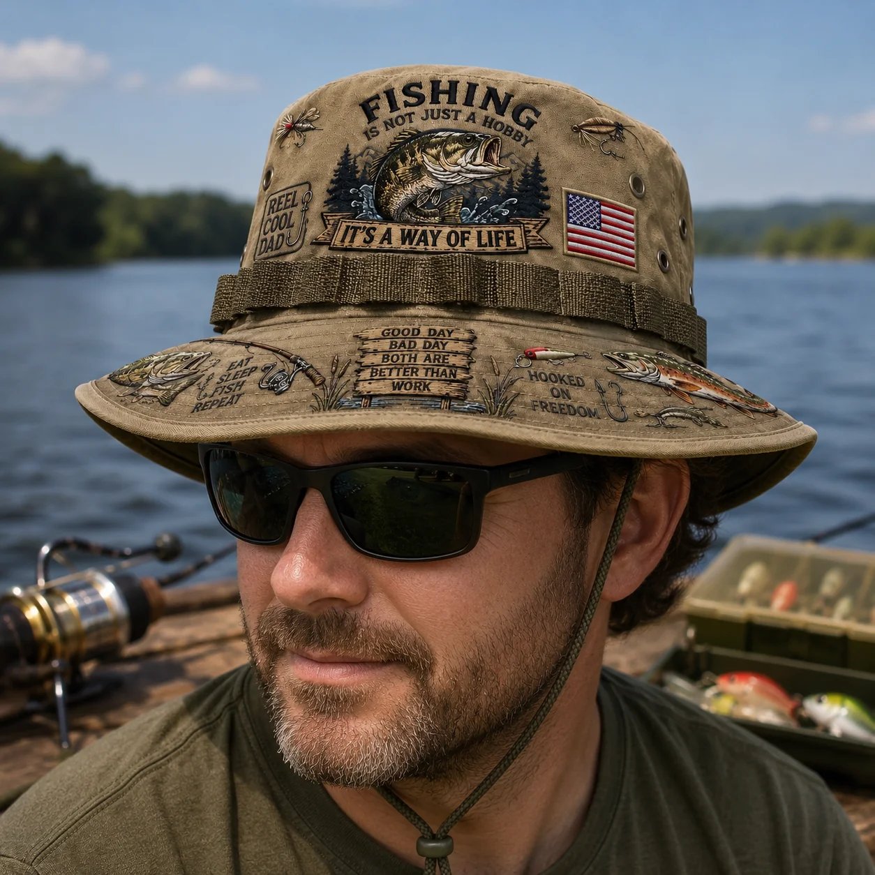 🔥Last Day 49% OFF -🎣 Fishing Is a Way of Life Boonie Hat