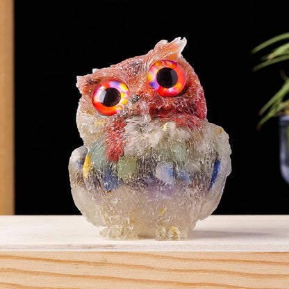 🔥Handmade Natural Crystal Gemstone Owl