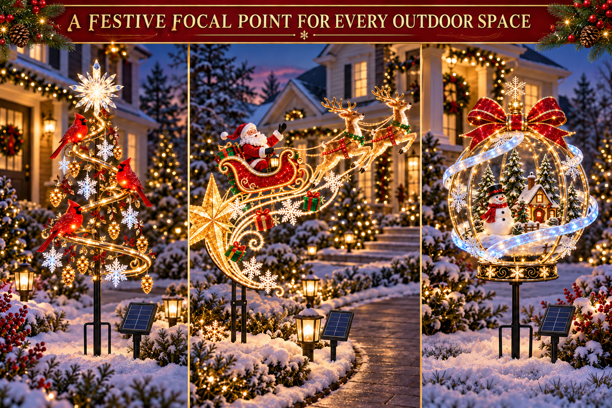 🔥Last Day 49% OFF - 🎄 Christmas Magic Lighted Garden Stakes – Enchanting Outdoor Holiday Yard Décor ✨