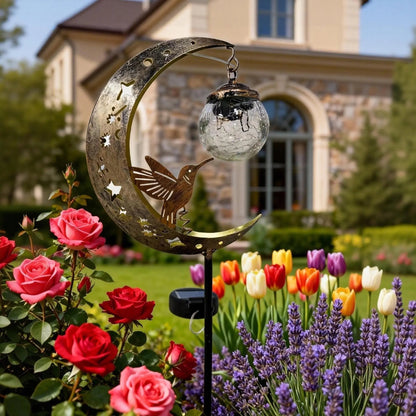 🌙 Flash Sale-60% Off✨Hummingbird Moon Solar Garden Stake Light