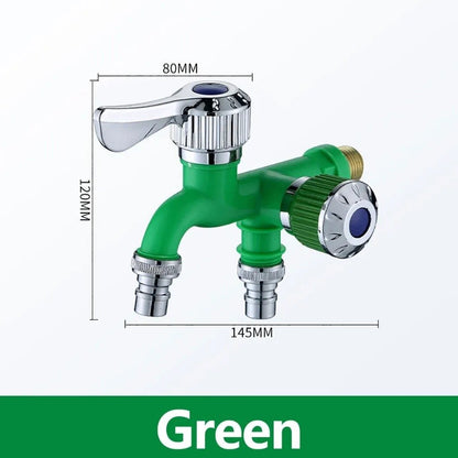 🔥😍✨Buy 1 Get 1 Free✨ - 🚰Dual Outlet Washing Machine Plastic Faucet, 1 In 2 Out Water Plastic Tap