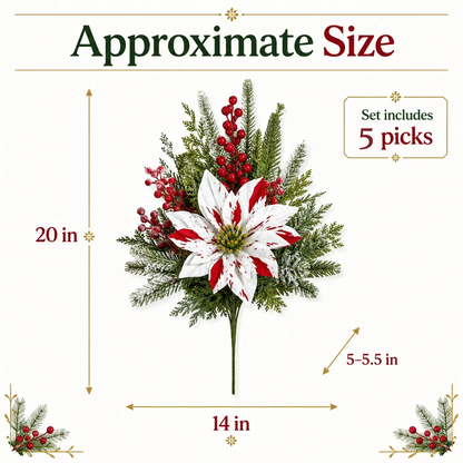 ❄️Last Day 50% OFF🔥Christmas Poinsettia Planter Inserts