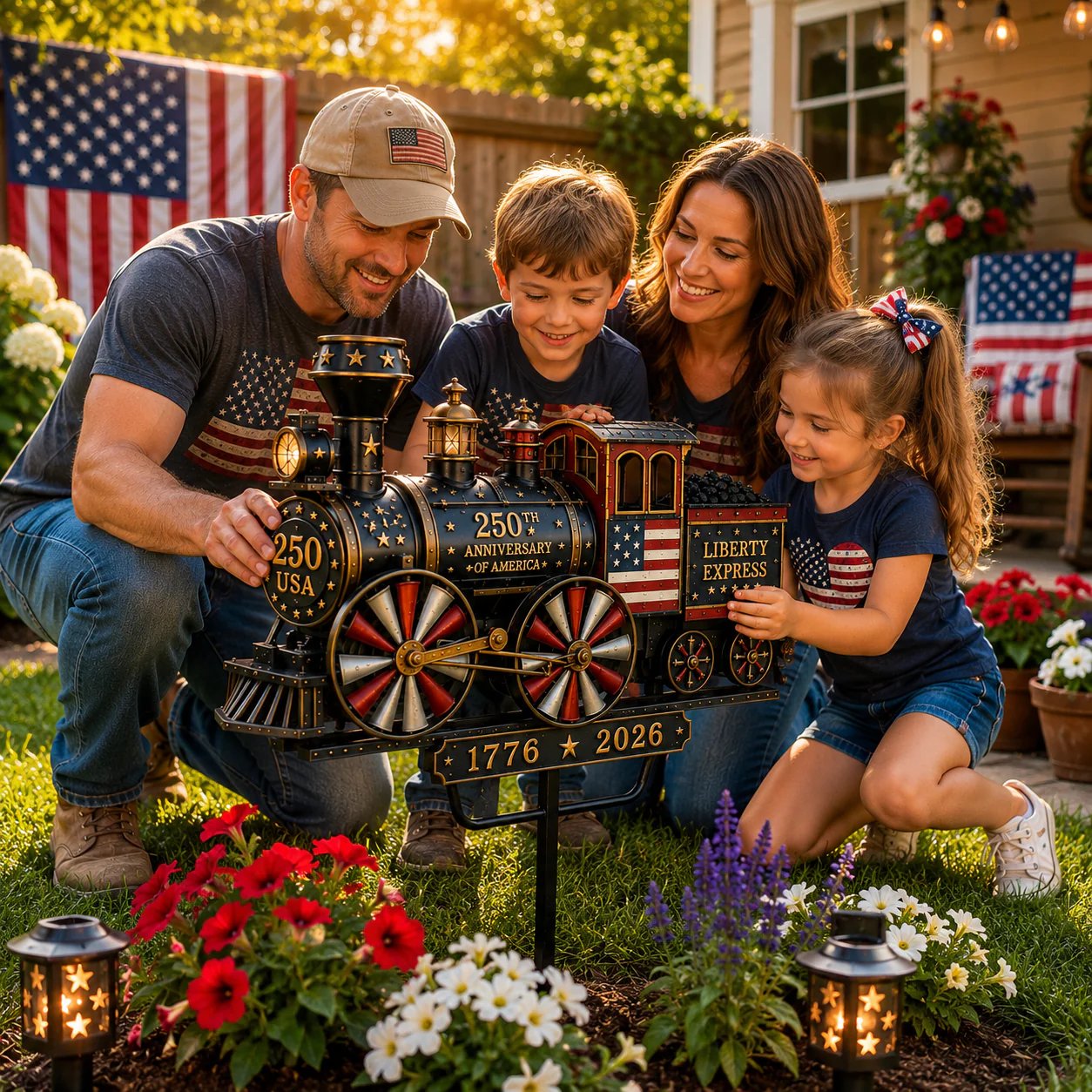 🔥Limited time 49% OFF🔥🚂USA 250 “Liberty Express” Train Garden Wind Spinner -✈️