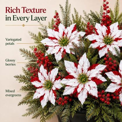 ❄️Last Day 50% OFF🔥Christmas Poinsettia Planter Inserts