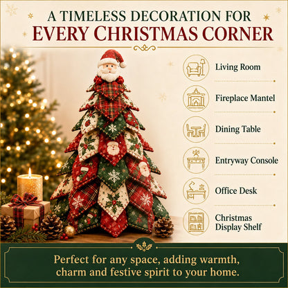 🔥LAST DAY 49% OFF - 🎄🧵DIY Quilted Christmas Tree Kit – Handmade Fabric Holiday Tabletop Tree Decor