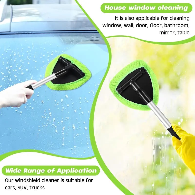🔥Car Window Cleaner Kit Extendable Handle Windshield Cleaning Tool 🚗