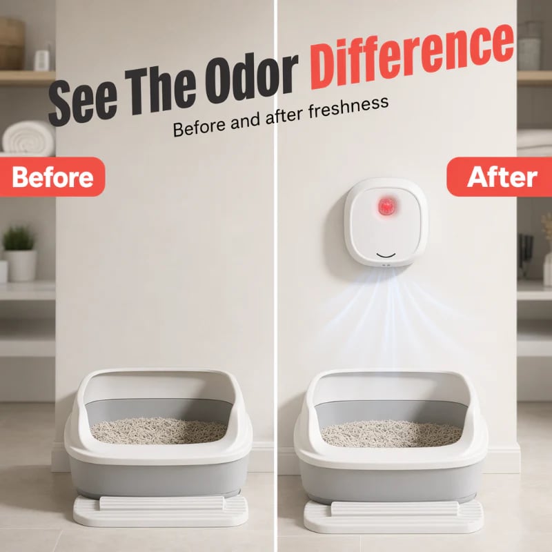 🔥Limited Time 49% OFF! 🌬️Say goodbye to unpleasant odors with it! Smart Quiet Pet Odor Eliminator