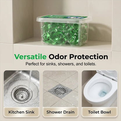 📍🥳2026 HOT SALE🥳💞50K+ SOLD!｜Drain Deodorizer Pods – Bio‑enzyme formula neutralizes smells at the source. Instant fresh scent, no harsh chemicals. Say goodbye to embarrassing odours. 🚰✅