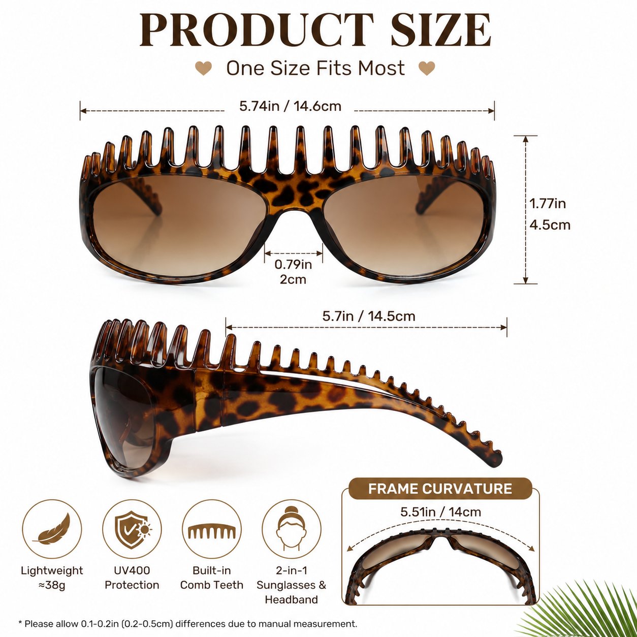 😎2-In-1 Tortoiseshell Headband Sunglasses