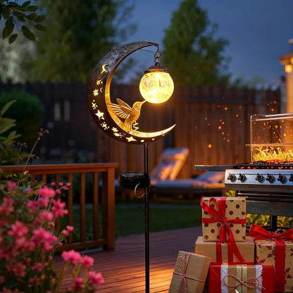 🌙 Flash Sale-60% Off✨Hummingbird Moon Solar Garden Stake Light