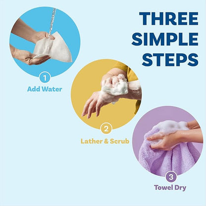 ✨Disposable Rinse Free Bathing Wipes - 25 Pack - All-in-1 Single Use Shower Wipes, Simply Dampen, Lather, and Dry Without Shampoo or Rinsing💧
