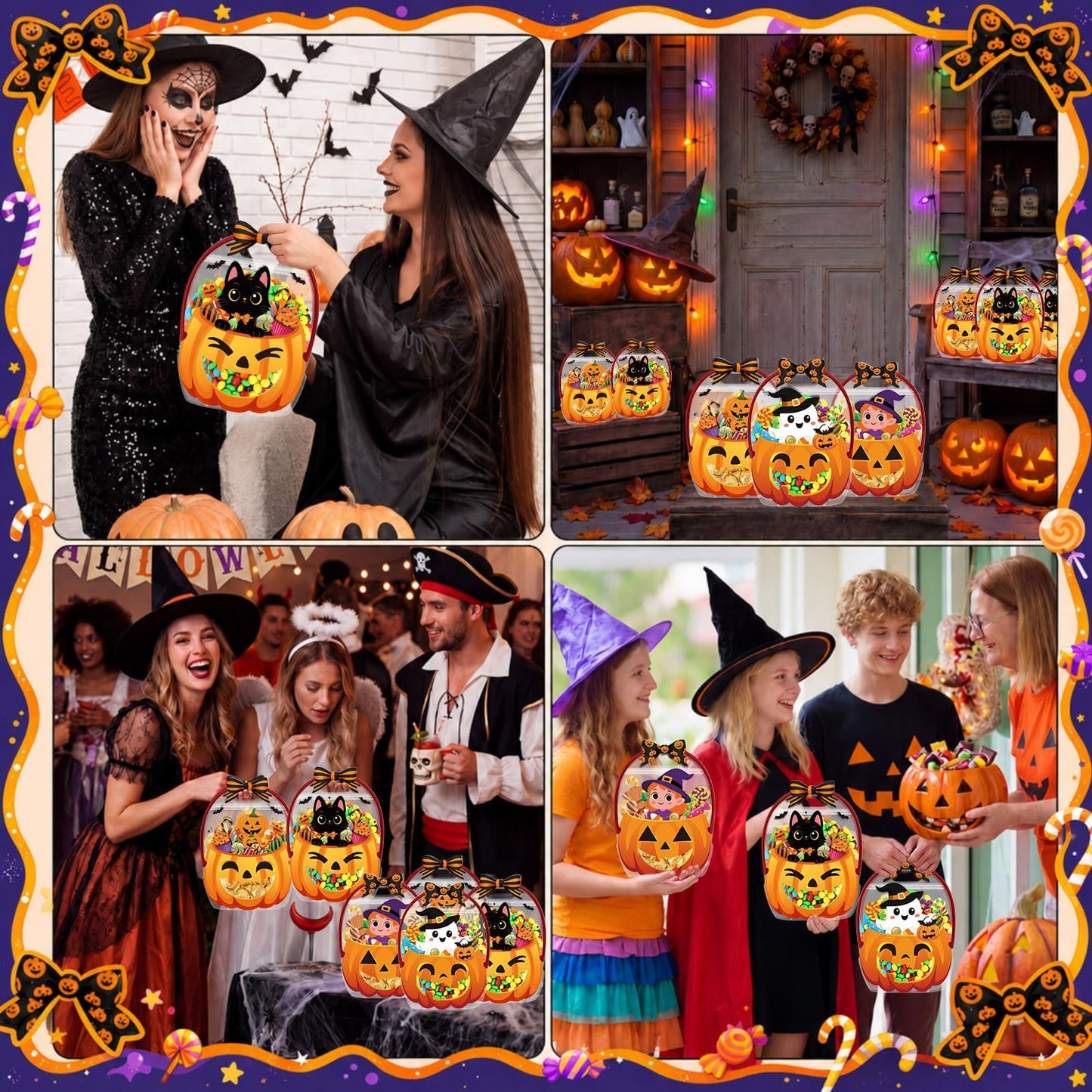 Halloween Treat Bags - Cute Trick Or Treat Candy Bags For Kids & Parties