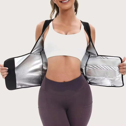 Women's Zip-Up Compression Shapewear Vest - Athletic Active Tops 🏋️‍♀️