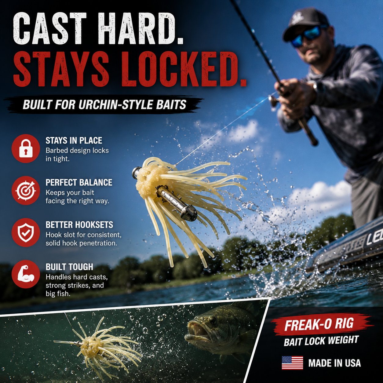 🔥 Freak-O Rig for Urchin-Style Soft Plastics 17mm - 5 Per Package