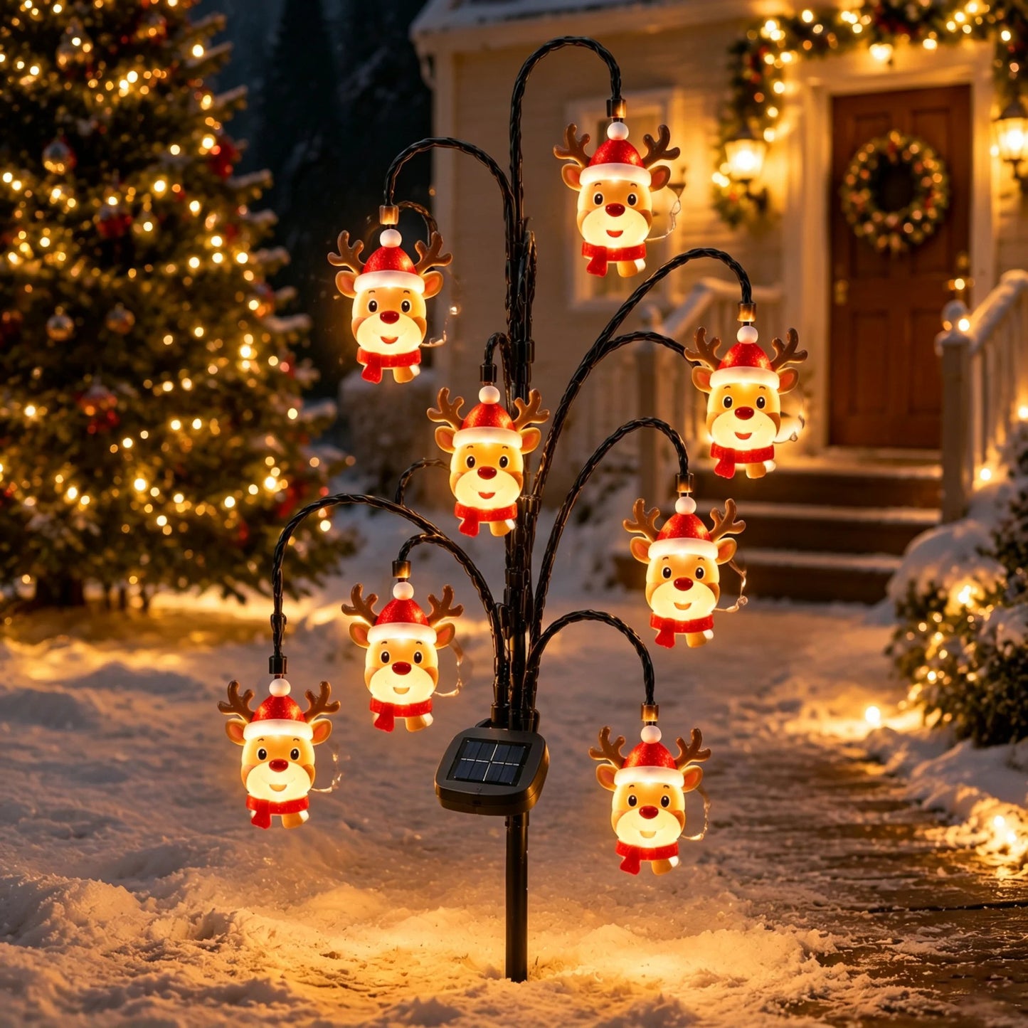 ⏳ Last day 50% OFF– 🎄Solar Santa Stake Lights 5 Styles Outdoor Yard Decor