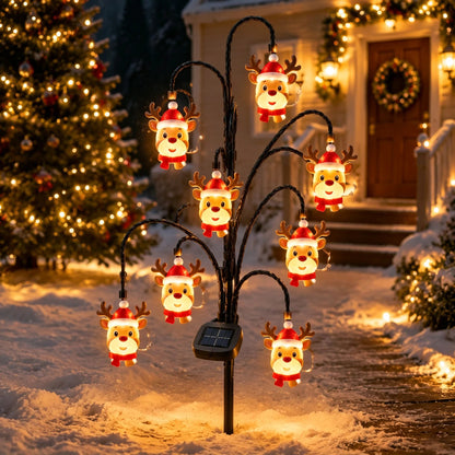 ⏳ Last day 50% OFF– 🎄Solar Santa Stake Lights 5 Styles Outdoor Yard Decor