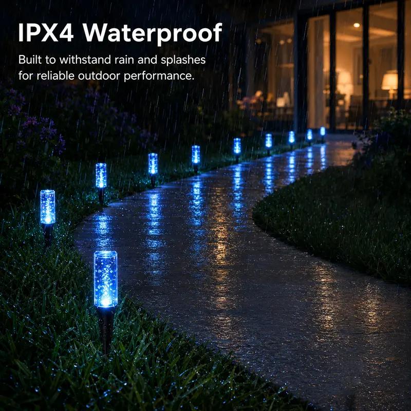 Solar Pathway Lights Outdoor Crystal Bubble