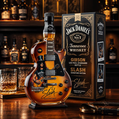 🎁 Flash Sale-49% OFF – 👨‍🎤🤘Appetite for Rock: Vintage Sunburst Guitar Figurine Spirit Bottle🎸✨