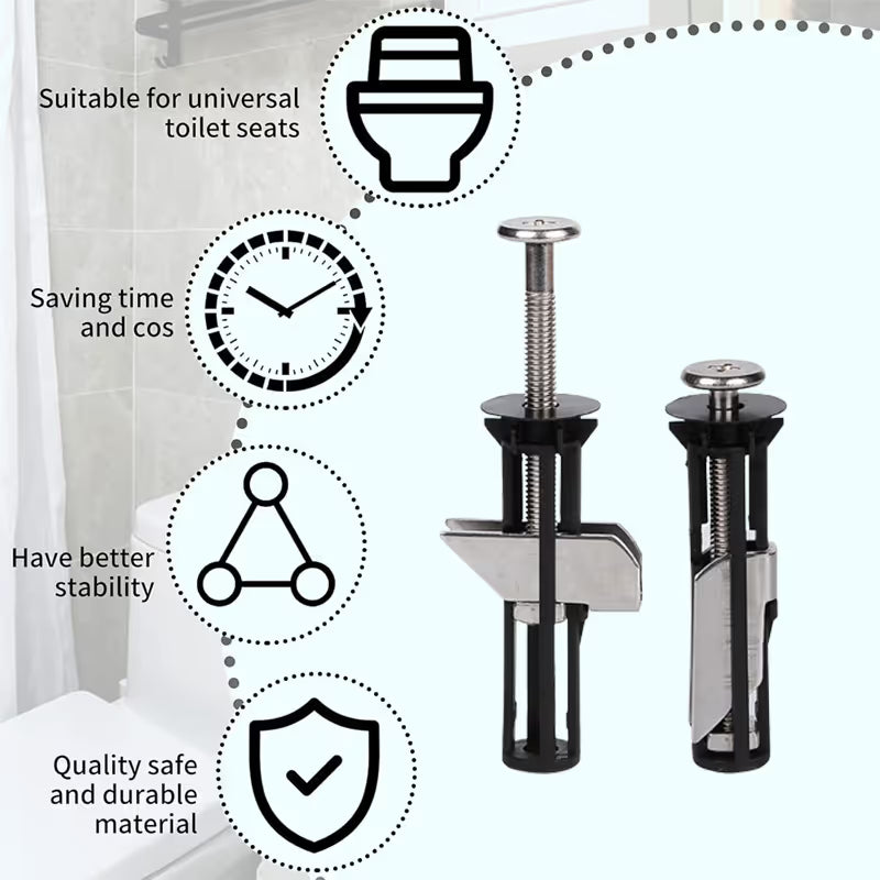 🔥Hot Sale🔥Heavy Duty Toilet Seat Fastener Bolt kit(A Set of 2 Pcs)🔥