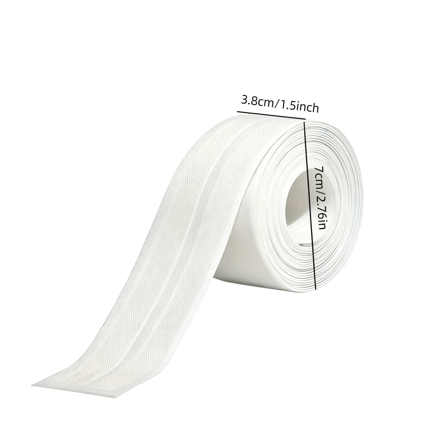 🚰 Self-Adhesive White Caulk Tape – PE Waterproof Sealant Strip, 5M Length, Strong Adhesion, Easy-to-Apply for Bathroom & Kitchen Edge Protection