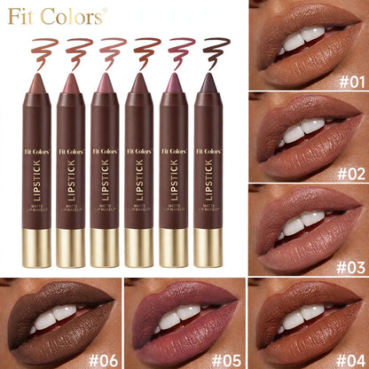 💄 6-Piece Matte Brown Lipstick Set – Long-Lasting Color 🤎