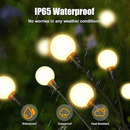 💡Solar Firefly Garden Lights 4/8 Pack – Waterproof Outdoor Stake Lights, 32/64 LED Flickering Firefly Glow Solar Pathway Lights for Yard, Patio & Landscape Decor