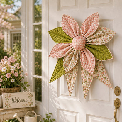 🎀 DIY Oversized Quilted Bow Sewing Kit – 23–25 in Seasonal Door Décor