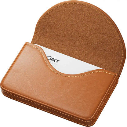 💖Hot Sale 49% OFF💼 PU Leather Business Card Holder – Slim Magnetic Name Card Case