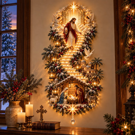 ✨ HOT SALE 60% OFF✨ Jesus Light of Heaven Christmas Wall Hanging✝️