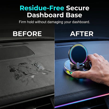 📱 RGB Car Phone Mount ✅ Auto-Clamping & Wireless Charging | Safe One-Hand Driving 🚗